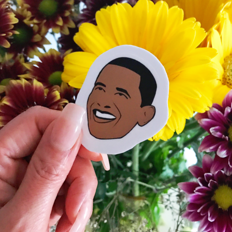 A president Barack Obama sticker from the Nuthin' But a Tee Thang store
