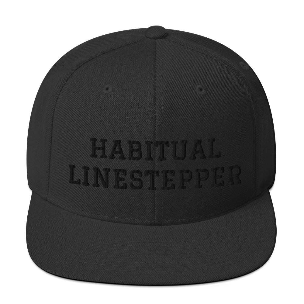 Habitual Linestepper Snapback Hat (Black Stitching)