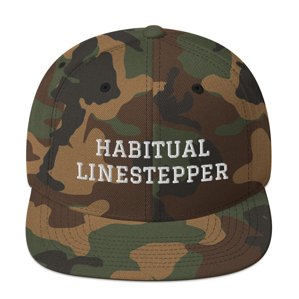Habitual Linestepper Snapback Hat (White Stitching)