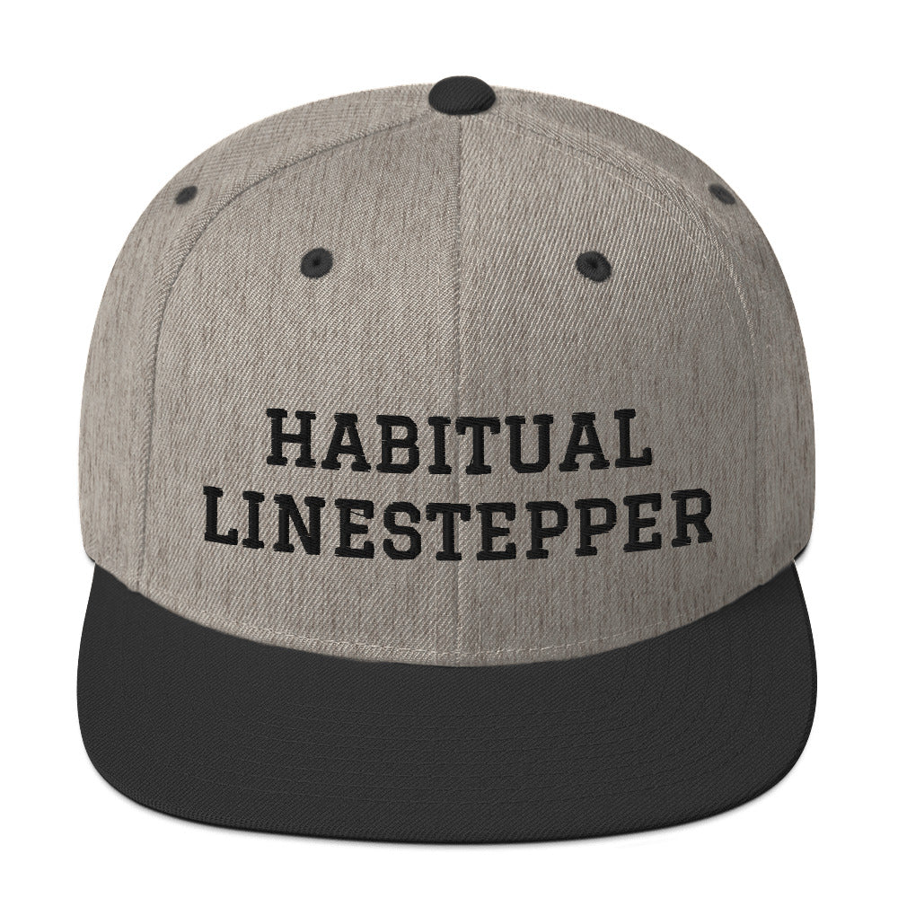 Habitual Linestepper Snapback Hat (Black Stitching)