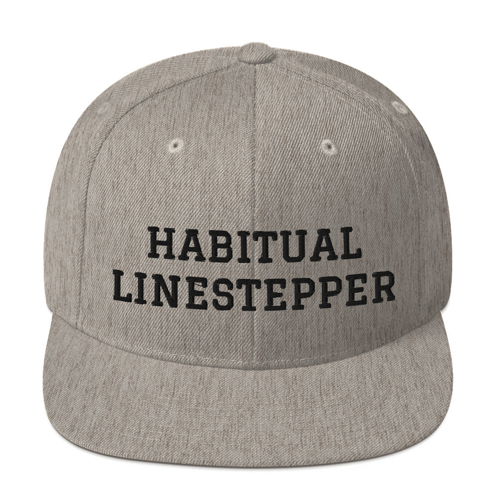 Habitual Linestepper Snapback Hat (Black Stitching)