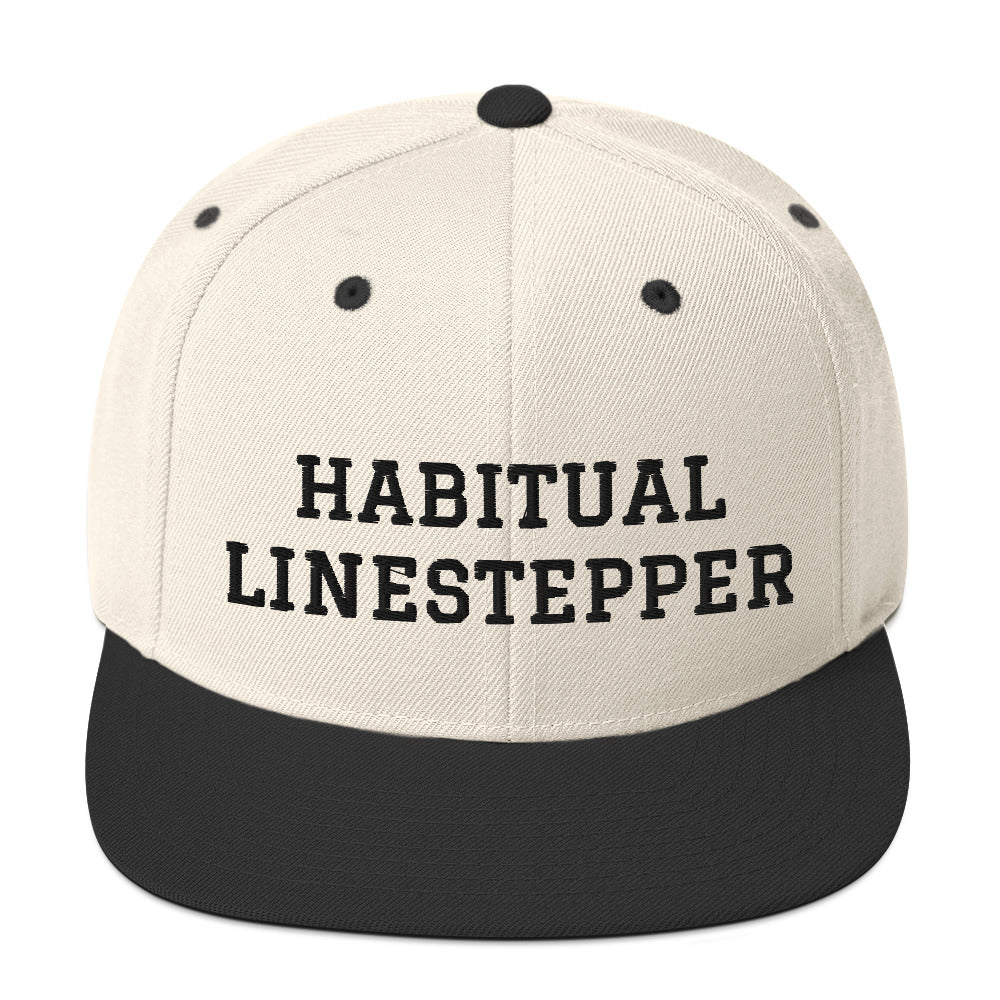 Habitual Linestepper Snapback Hat (Black Stitching)