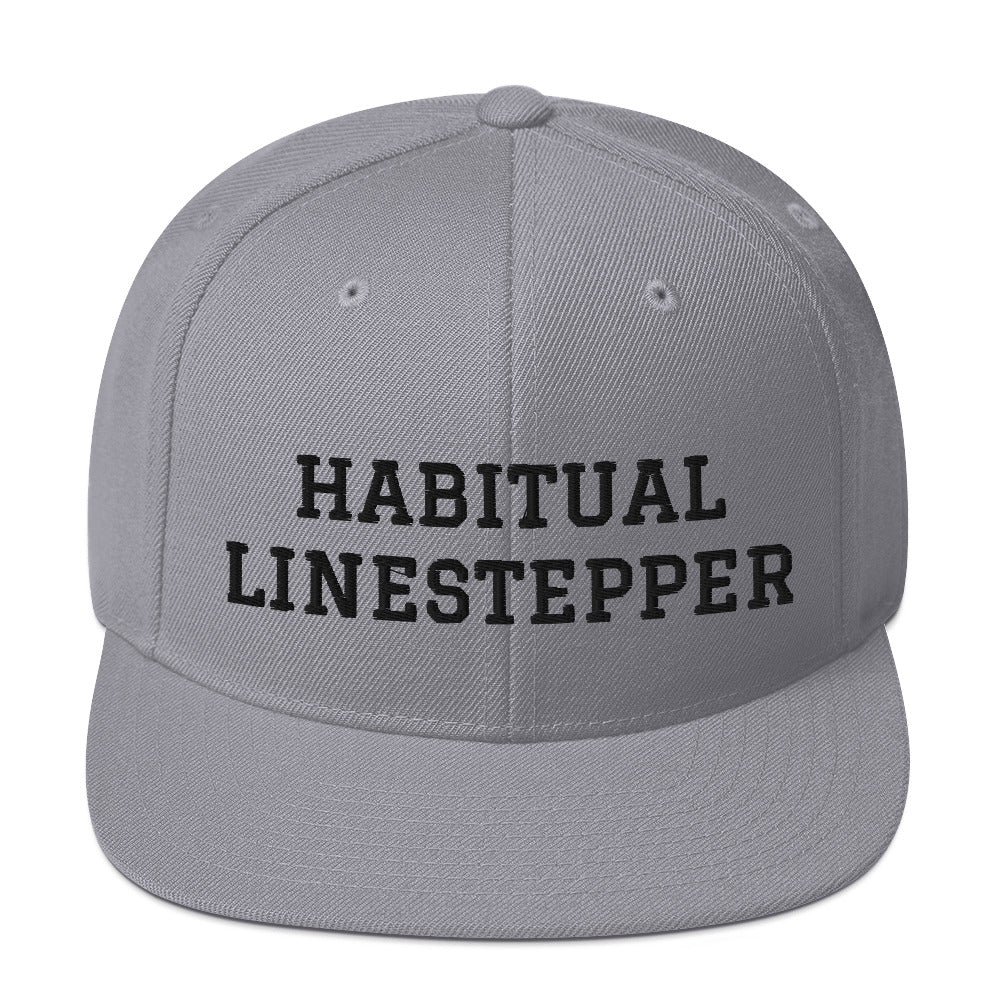 Habitual Linestepper Snapback Hat (Black Stitching)