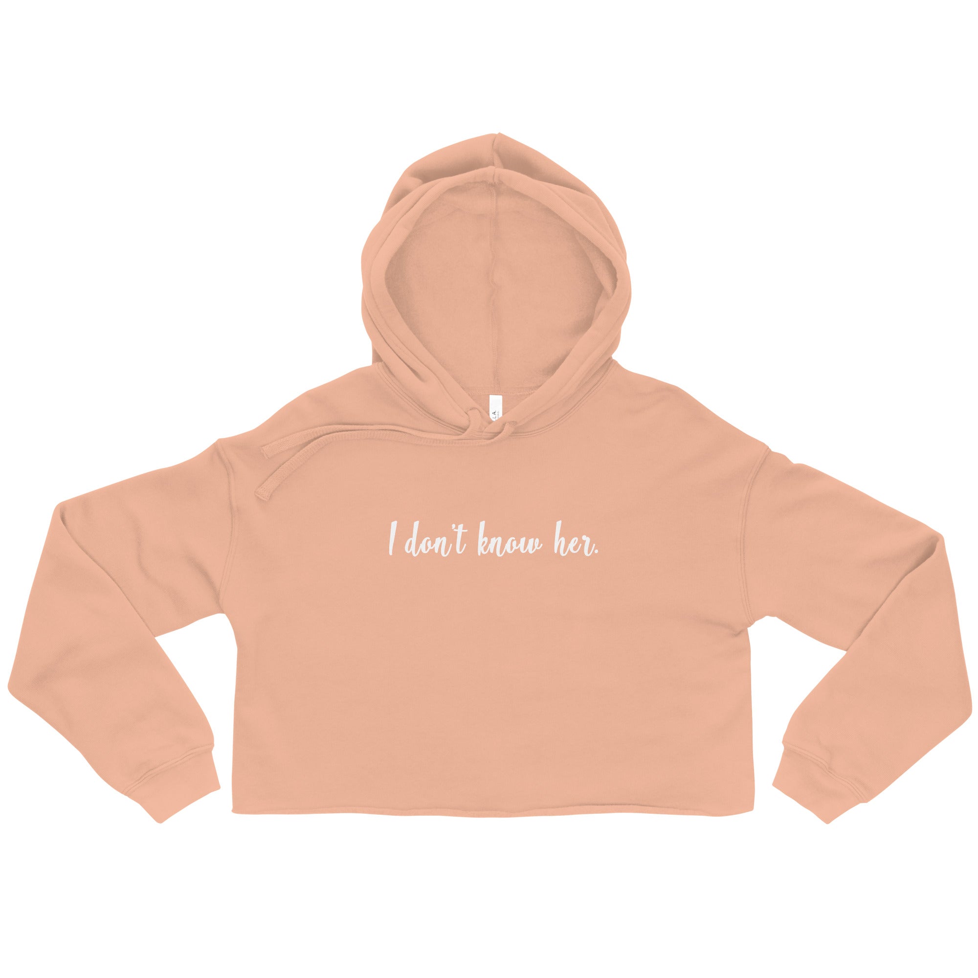 I Don't Know Her Crop Hoodie