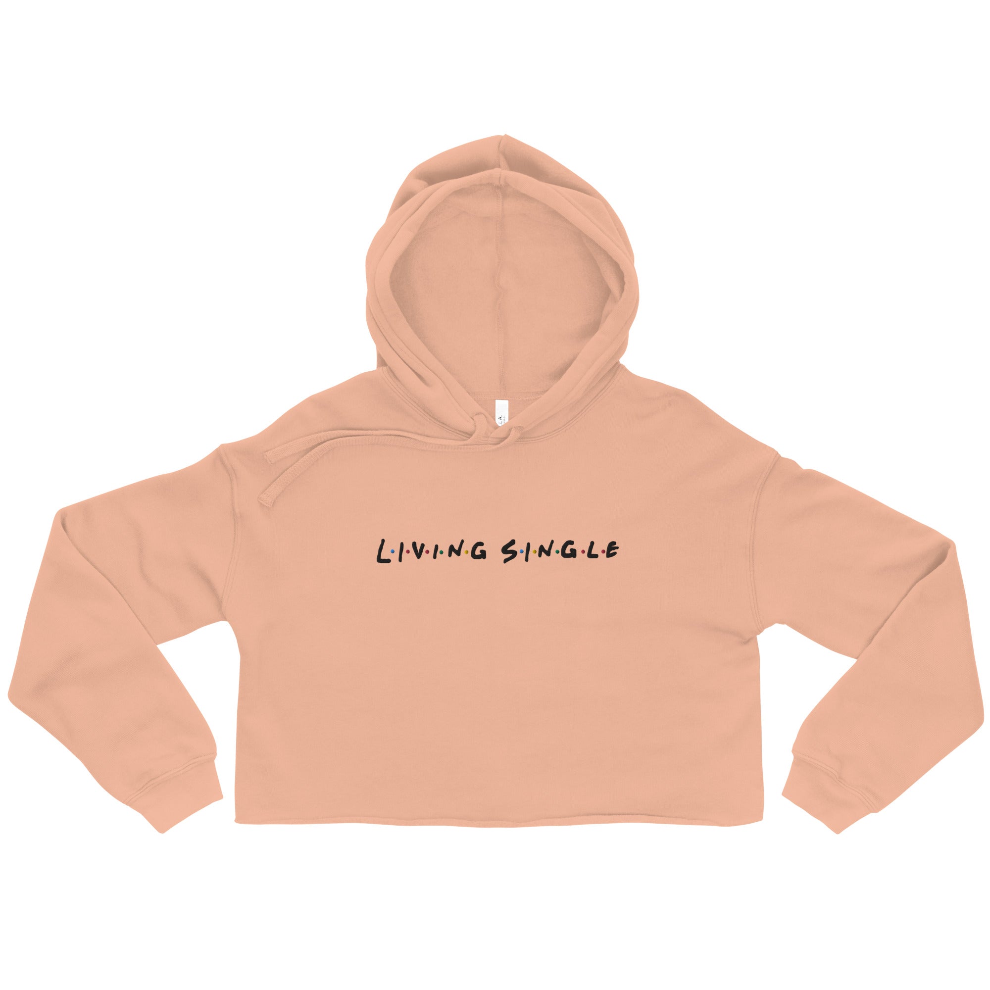 Living Single Embroidered Crop Hoodie