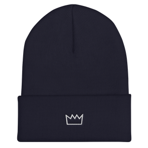 ★UNDER CONTROL★夏帽子★Crown Net Beanie- Cream★ cuffed-beanie-navy-front-