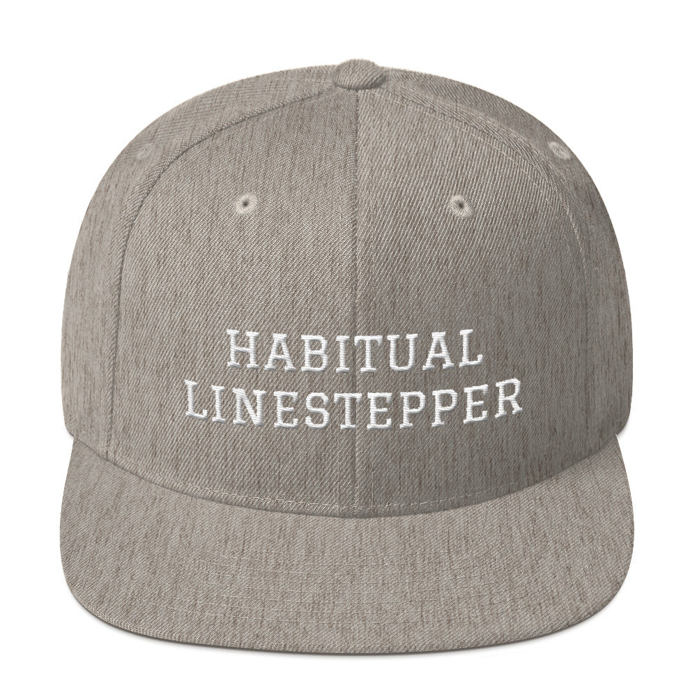 Habitual Linestepper Snapback Hat White Stitching