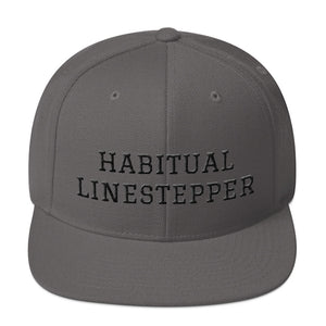 Habitual Linestepper Snapback Hat Black Stitching